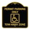 Signmission Georgia ADA Handicapped Parking Accessible Permit Parking Only Tow-Away Zone with Sym, BG-1818-23935 A-DES-BG-1818-23935 - alternate 1
